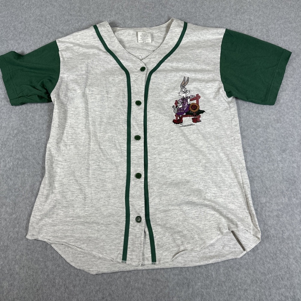 Sun‎ Vintage 1994 Women's Bugs Bunny Baseball Raglan T-Shirt Medium